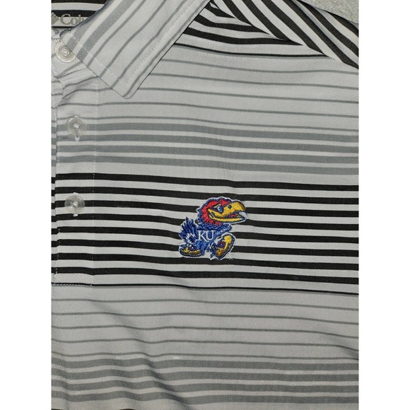Columbia Golf Polo Medium Men's Kansas University Embroidered Short Sleeve - Picture 4 of 7